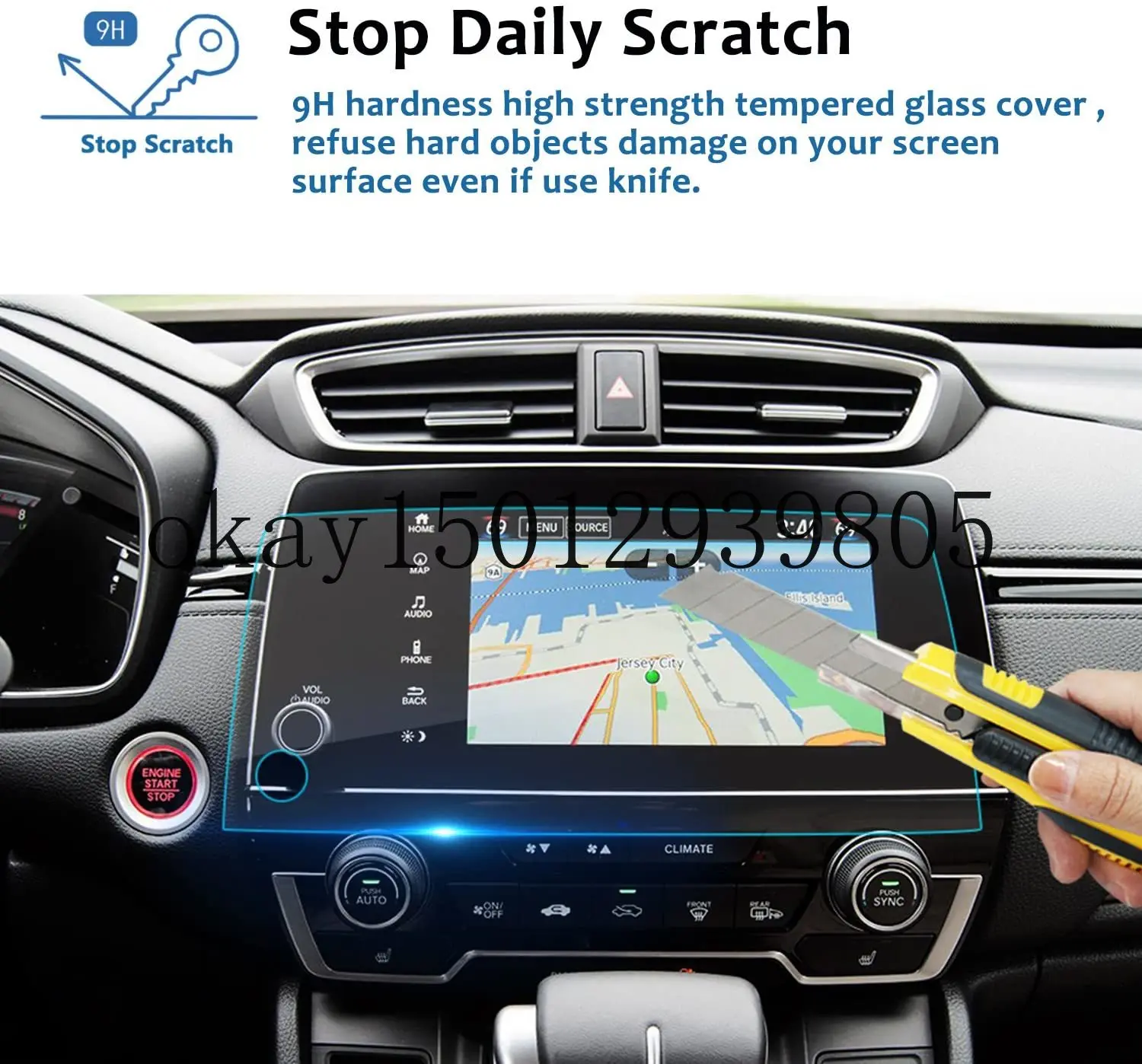 for CRV EX EX-L Touring 2017 2018 2019 2020 7-Inch Car Navigation Screen Protector, Clear Tempered Glass Screen Protector
for CRV EX EX-L Touring 2017 2018 2019 2020 7-Inch Car Navigation Screen Protector, Clear Tempered Glass Screen Protector