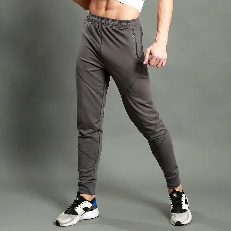 Спортивные штаны Мужские для бега брюки с карманом на молнии тренировочные