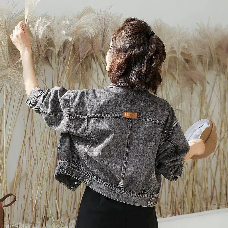 Denim Jacket Women Short Style Loose Coat Women Spring and Autumn New Korean-Style Lettered Rhinestone Long-Sleeved Jacket
Denim Jacket Women Short Style Loose Coat Women Spring and Autumn New Korean-Style Lettered Rhinestone Long-Sleeved Jacket
