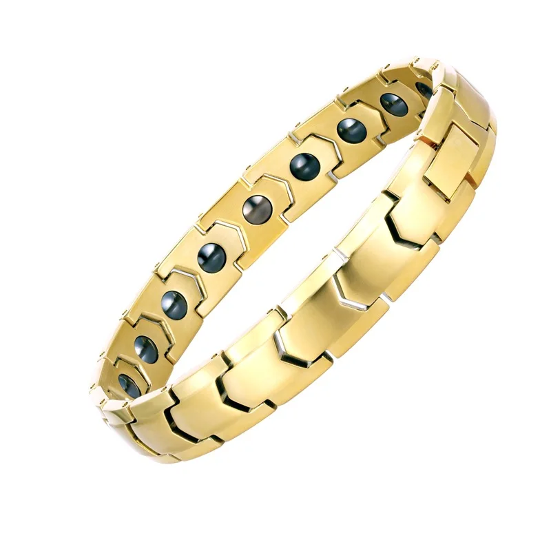Cross-border explosion type titanium steel gold-plated magnet bracelet health energy bracelet germanium magnetic bracelet
Cross-border explosion type titanium steel gold-plated magnet bracelet health energy bracelet germanium magnetic bracelet