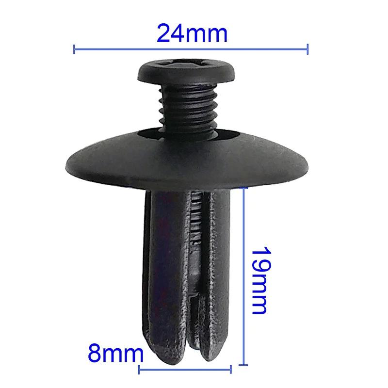 Fender Nylon Fastener Clips Car Rivets Black 50pcs Part Hole Universal Retainer Roof Accessories
Fender Nylon Fastener Clips Car Rivets Black 50pcs Part Hole Universal Retainer Roof Accessories