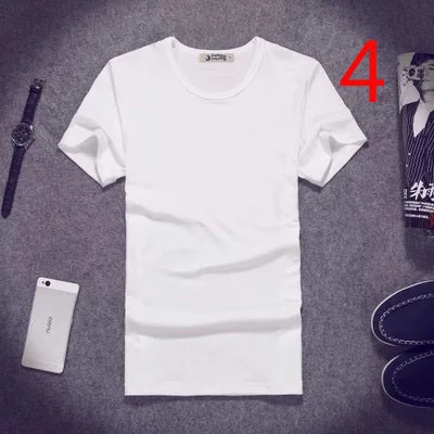 Men's T-shirt casual loose white short-sleeved pure cotton student bottoming shirt solid color
Men's T-shirt casual loose white short-sleeved pure cotton student bottoming shirt solid color