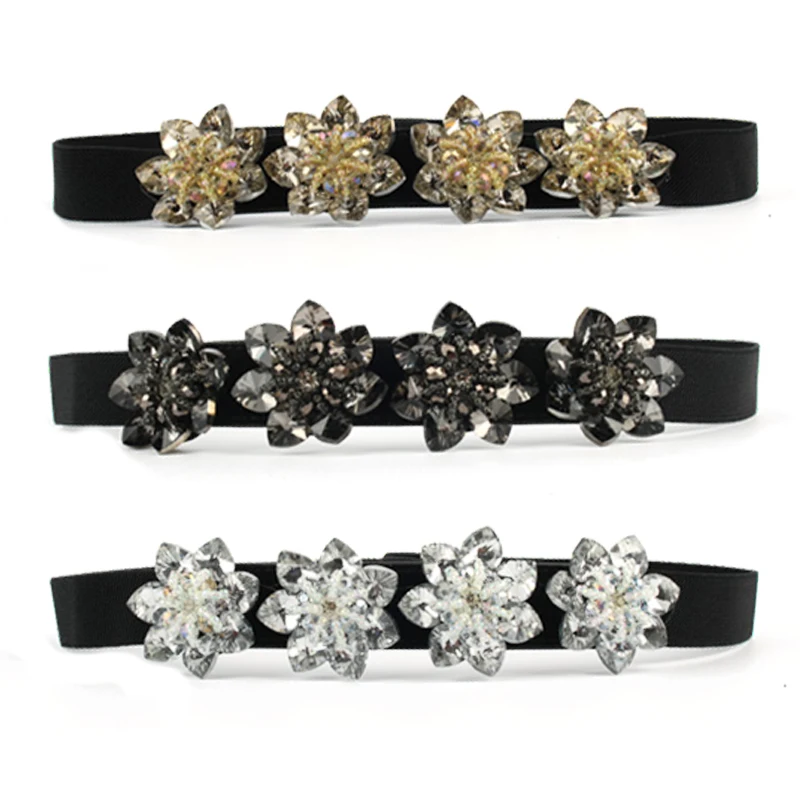 Fashionable joker crystal flower elastic belt female version dress model body decoration elastic belt lady waist seal SW270
Fashionable joker crystal flower elastic belt female version dress model body decoration elastic belt lady waist seal SW270