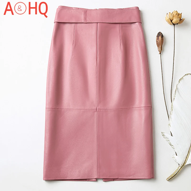 Женская длинная юбка средней длины, розовая офисная юбка из натуральной кожи с запахом, высокой талией и разрезом спереди, с поясом, 2021
Женская длинная юбка средней длины, розовая офисная юбка из натуральной кожи с запахом, высокой талией и разрезом спереди, с поясом, 2021