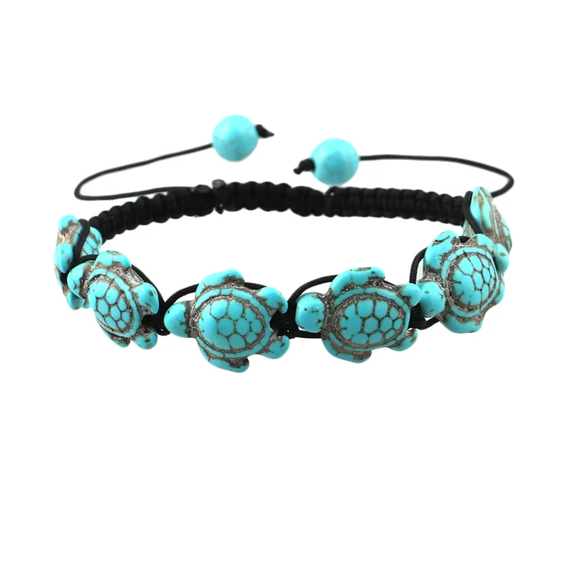 New style bohemian turquoise tortoise bracelet handmade retro ethnic style woven woman bracelet jewelry wholesale
New style bohemian turquoise tortoise bracelet handmade retro ethnic style woven woman bracelet jewelry wholesale