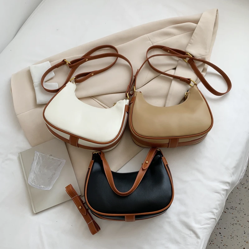 Classic Underarm Bag Women Small Pure Color Half Month Handbag PU Leather Hobo Bags Female Crossbody Bag Simple Mini Handbags
Classic Underarm Bag Women Small Pure Color Half Month Handbag PU Leather Hobo Bags Female Crossbody Bag Simple Mini Handbags