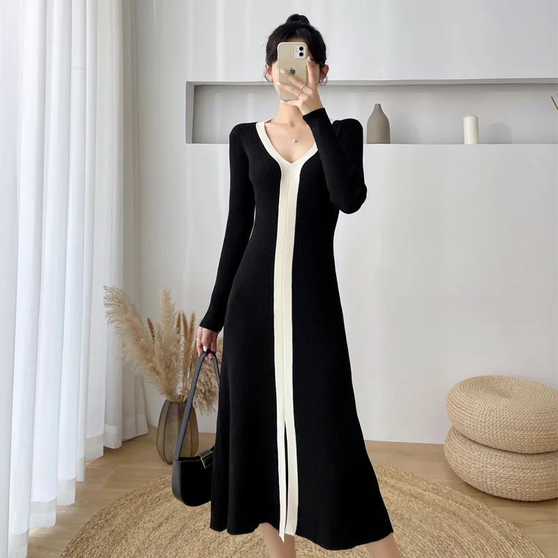 2021 Autumn Winter New Korean Fashion Medium And Long Design Sense Black And White Contrast Color Split Small Black Skirt
2021 Autumn Winter New Korean Fashion Medium And Long Design Sense Black And White Contrast Color Split Small Black Skirt