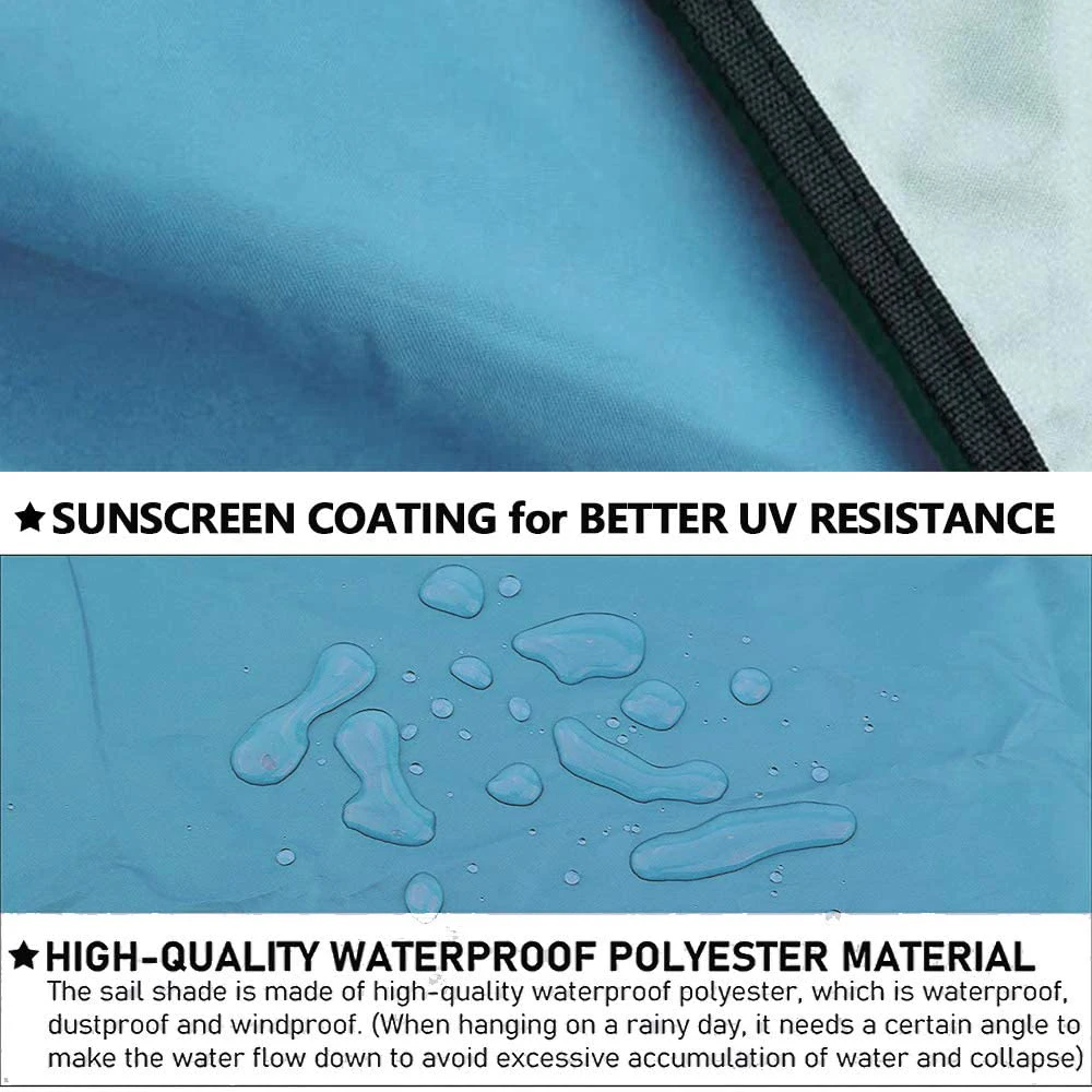 Triangle Sun Shade Sail 4x4x4m Waterproof Awning UV Block Sunscreen Canopy for Outdoor Patio Garden Lawn Pergola Decking Blue | Дом и сад
