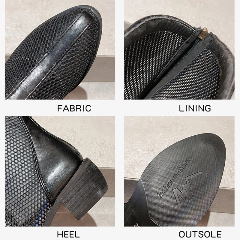Air Mesh Long Summer Boots Women Fashion 2021 INS Popular Shoes High Heel Zipper Open Genuine Cowhide Leather High End European 
Air Mesh Long Summer Boots Women Fashion 2021 INS Popular Shoes High Heel Zipper Open Genuine Cowhide Leather High End European