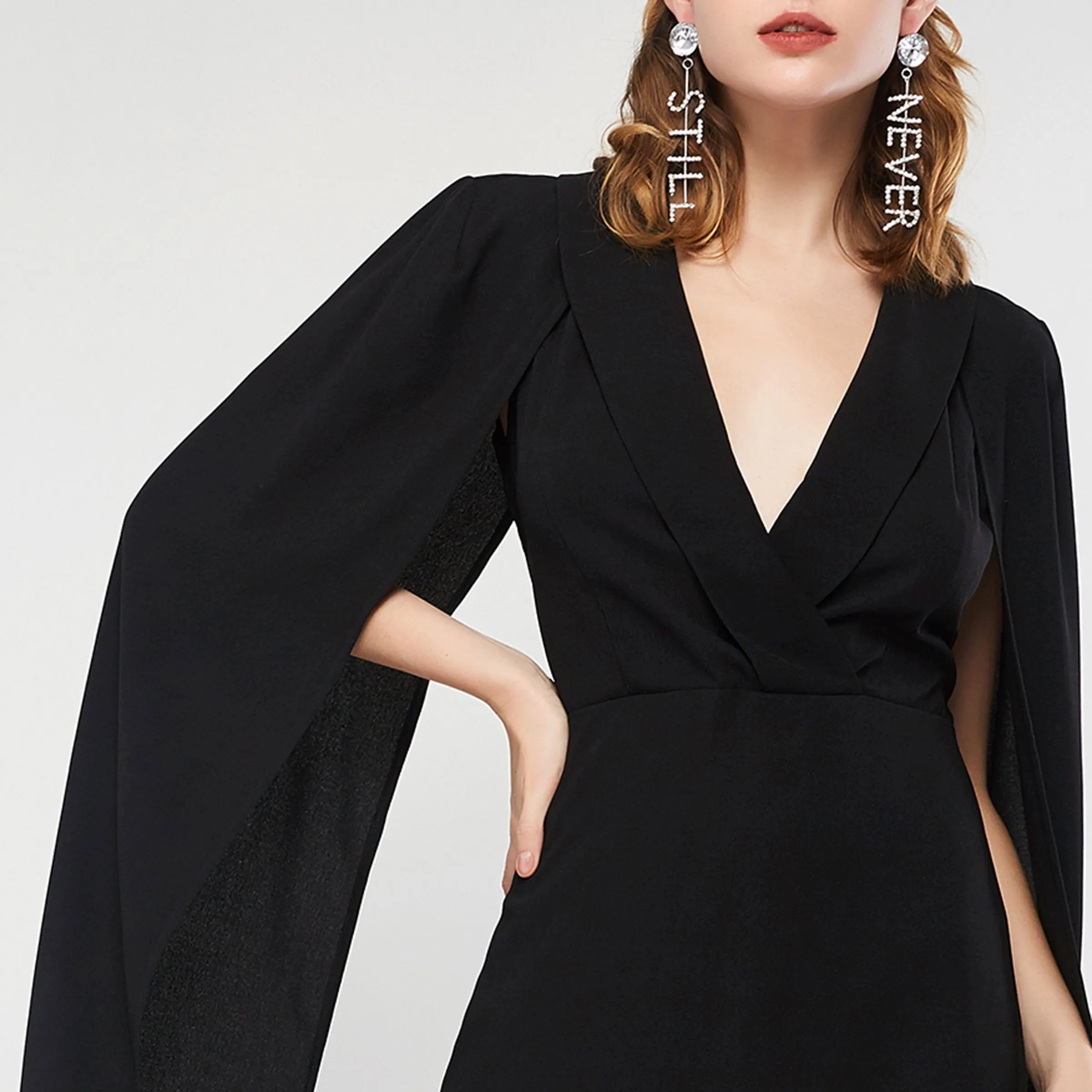 Women Party Dress Cloak Sleeve Formal Club Summer Black Sexy Mini V Neck Spring Fashion Office Lady Bodycon Short Dresses 2021
Women Party Dress Cloak Sleeve Formal Club Summer Black Sexy Mini V Neck Spring Fashion Office Lady Bodycon Short Dresses 2021