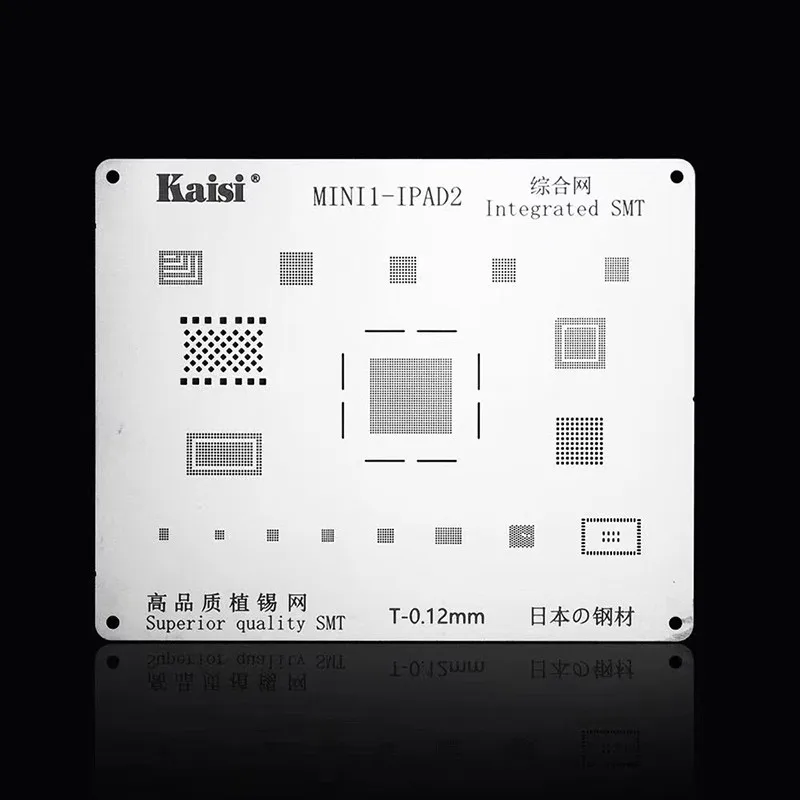 Трафарет для реболлинга 2D BGA, пластина из нержавеющей стали для ipad 23456 mini1234 pro, инструмент для ремонта материнской платы, микросхем, пайки
Трафарет для реболлинга 2D BGA, пластина из нержавеющей стали для ipad 23456 mini1234 pro, инструмент для ремонта материнской платы, микросхем, пайки