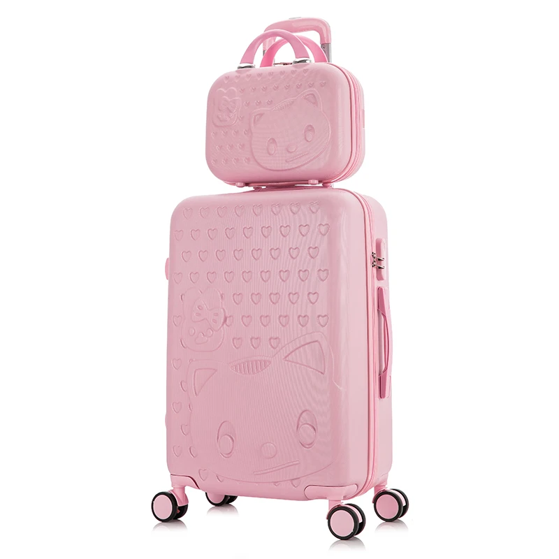 Travel suitcase on wheels Trolley luggage set cartoon Cat rolling luggage Women carry ons suitcase cabin trolley case
Travel suitcase on wheels Trolley luggage set cartoon Cat rolling luggage Women carry ons suitcase cabin trolley case