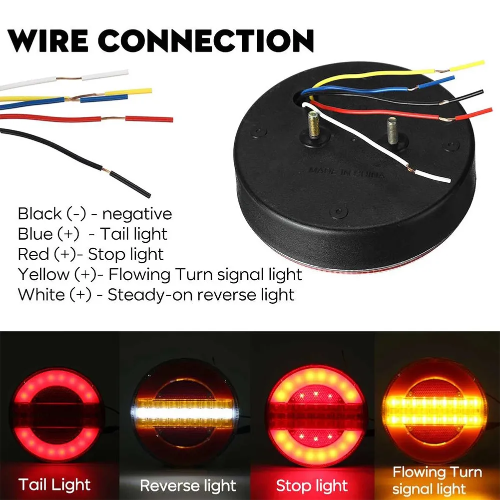 2pcs 4 Inch Truck Brake Lights Indicator Tail Lamps LED Trailer Tail Lights Marker Lamps Running Water Bread Lights Auto Parts
2pcs 4 Inch Truck Brake Lights Indicator Tail Lamps LED Trailer Tail Lights Marker Lamps Running Water Bread Lights Auto Parts