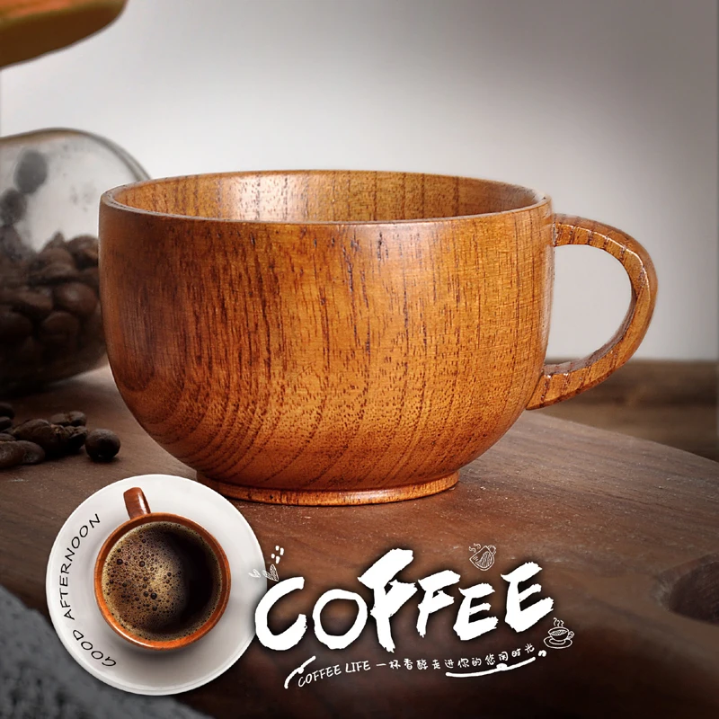 175ML Wood Tea Cups with Handle Wooden Handmade Water Coffee Mug Beer Juice Milk Cup
175ML Wood Tea Cups with Handle Wooden Handmade Water Coffee Mug Beer Juice Milk Cup