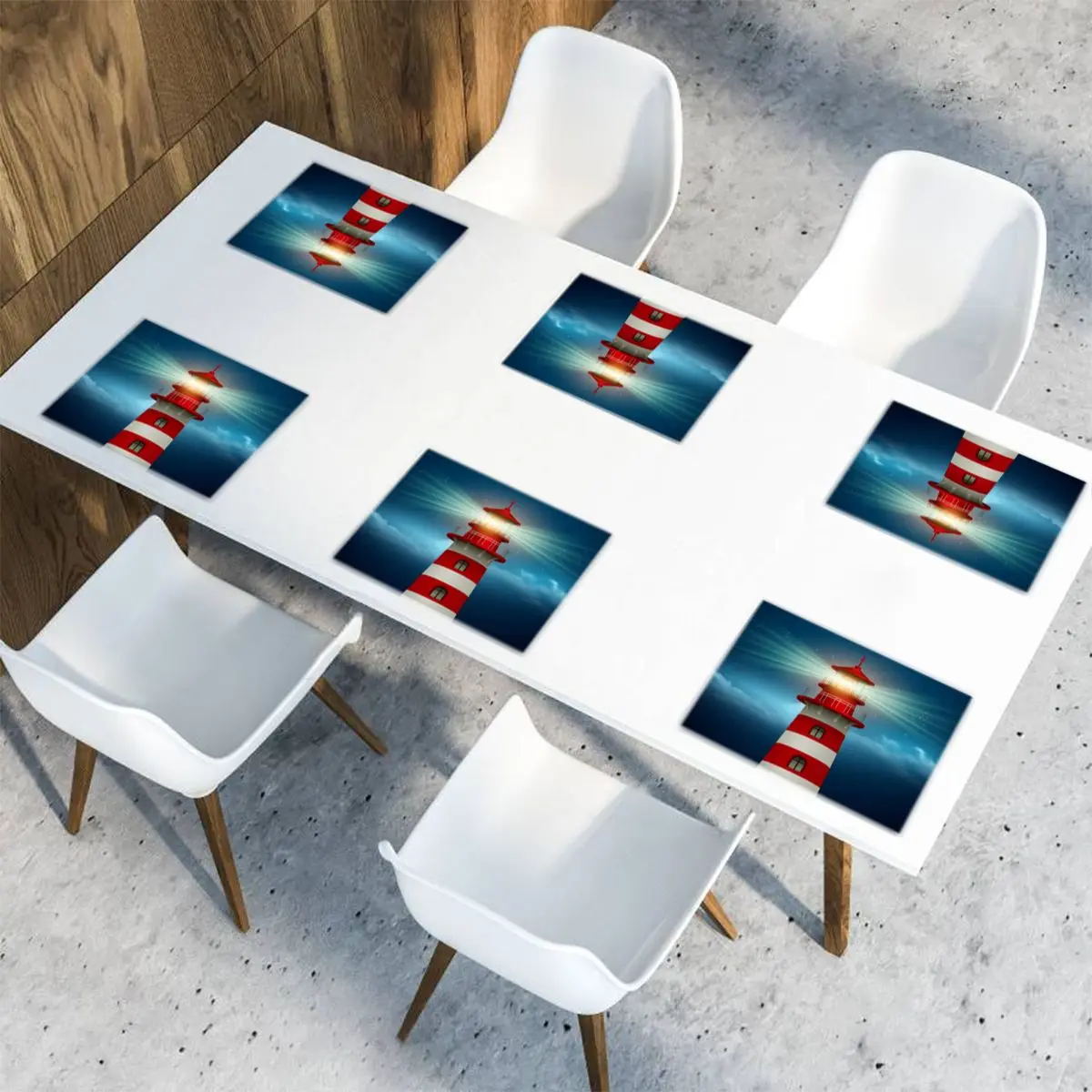 Tableware Pad Placemats 6 PcsTable Mat Non-Slip Lighthouse In The Night Sky Placemats for Dining Table
Tableware Pad Placemats 6 PcsTable Mat Non-Slip Lighthouse In The Night Sky Placemats for Dining Table