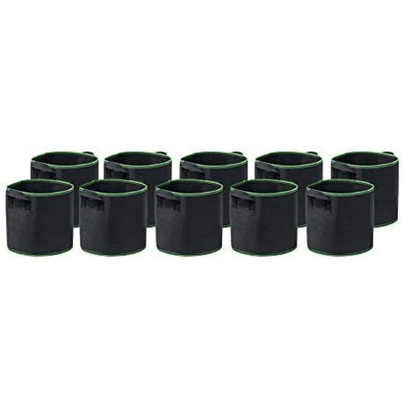 10-Pack 1 Gallon Grow Bags Heavy Duty Container Thickened Non Woven Fabric Plant Pots With Handles
10-Pack 1 Gallon Grow Bags Heavy Duty Container Thickened Non Woven Fabric Plant Pots With Handles
