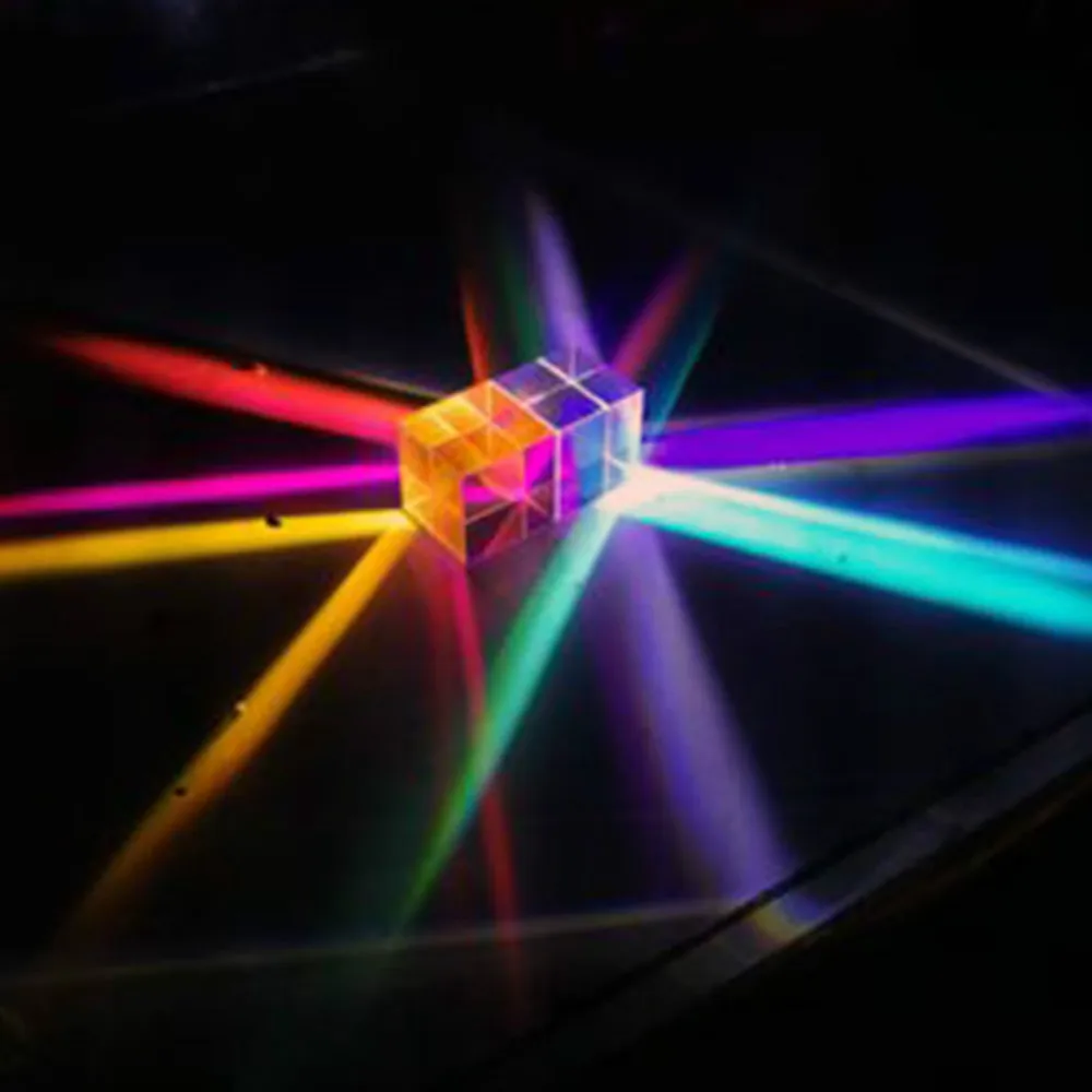 Дихроический стеклянный куб prism12.7 мм оптический цвет призмы лазерный для