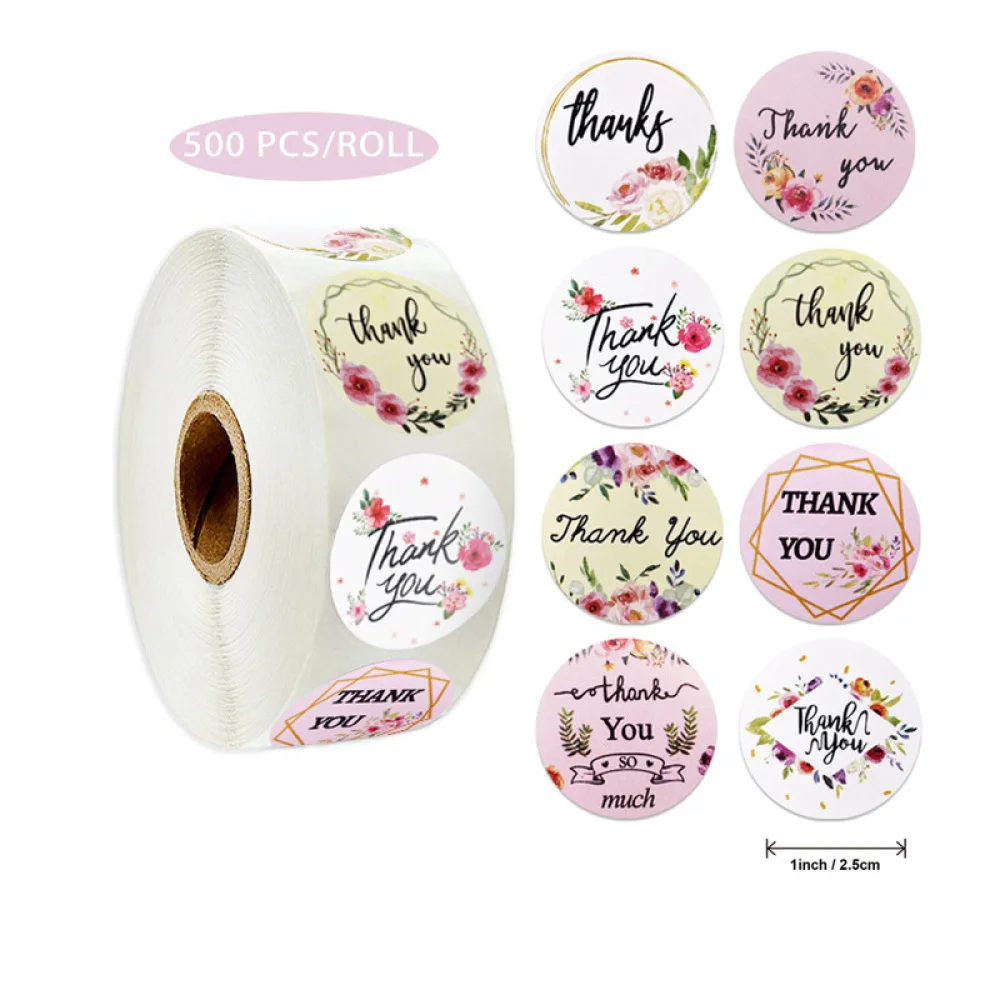 500pcs Flowers Thank You Sticker Paper Labels Round Reward Scrapbooking Stickers Wedding Party Decor Envelope Seals Stickers
500pcs Flowers Thank You Sticker Paper Labels Round Reward Scrapbooking Stickers Wedding Party Decor Envelope Seals Stickers