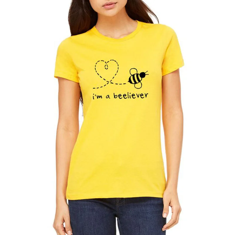 I'm A Beeliever T-shirt Streetwear Kawaii Harajuku Graphic Tees Women Aesthetic Girl Ulzzang Tshirt Funny Cotton Tops Drop Ship
I'm A Beeliever T-shirt Streetwear Kawaii Harajuku Graphic Tees Women Aesthetic Girl Ulzzang Tshirt Funny Cotton Tops Drop Ship