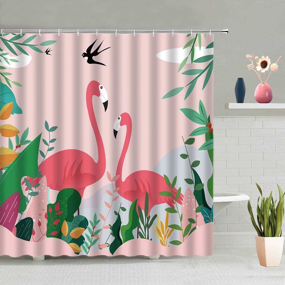 Ванная комната украшения тропические растения Фламинго иллюстрация перегородка Экран душ Шторы Водонепроницаемый ремень из полиэфирной т... 
Ванная комната украшения тропические растения Фламинго иллюстрация перегородка Экран душ Шторы Водонепроницаемый ремень из полиэфирной т...