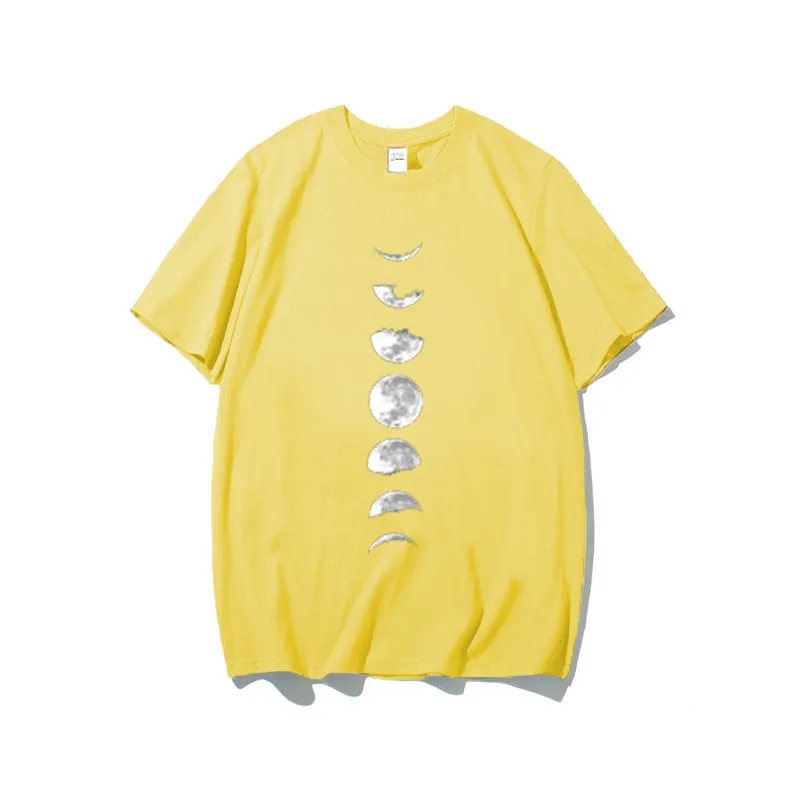 2021 New Women's Moon Printed Short Sleeves Round Collar Multicolor T-Shirts High Waist Slim T-Shirt Female Oversized T-Shirts
2021 New Women's Moon Printed Short Sleeves Round Collar Multicolor T-Shirts High Waist Slim T-Shirt Female Oversized T-Shirts