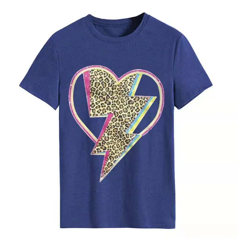 2021 European and OK American women fashion round neck print loose short-sleeved T-shirt 2282
2021 European and OK American women fashion round neck print loose short-sleeved T-shirt 2282