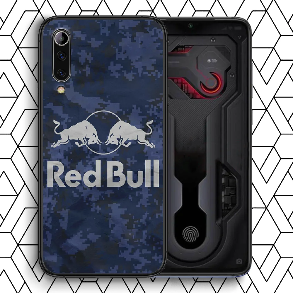 

Red famous drink bull Phone Case For Xiaomi Mi Note 10 A3 9 MAX 3 A2 8 9 Lite Pro Ultra black Shell Tpu Coque Luxury Bumper Soft