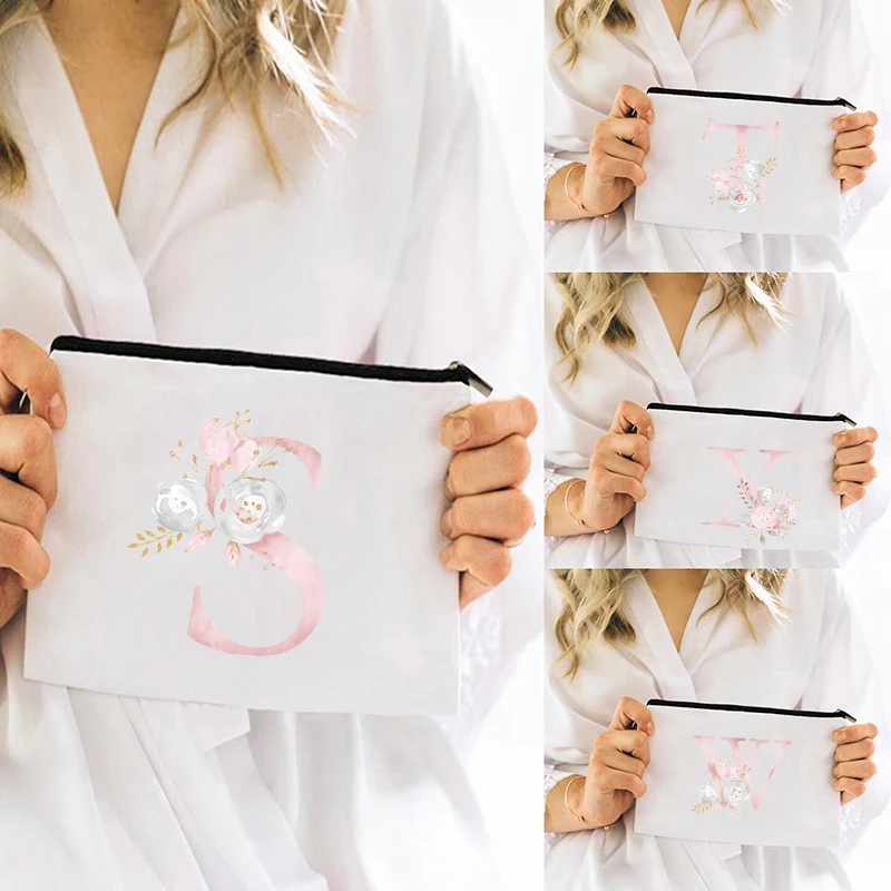 Pink Alphabet Flower Women Cosmetic Bag Bridesmaid MakeUp Case Beauty Toiletries Organizer Wash Storage Pouch Makeup Bag
Pink Alphabet Flower Women Cosmetic Bag Bridesmaid MakeUp Case Beauty Toiletries Organizer Wash Storage Pouch Makeup Bag