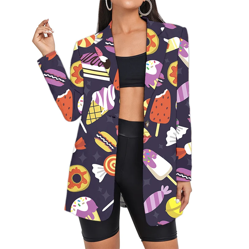Women's Blazers Ice Cream Print Suit Drop Ship Lady Long Suits Camouflage Office Clothes Woman Plaid Floral Oversized Wholesale
Women's Blazers Ice Cream Print Suit Drop Ship Lady Long Suits Camouflage Office Clothes Woman Plaid Floral Oversized Wholesale