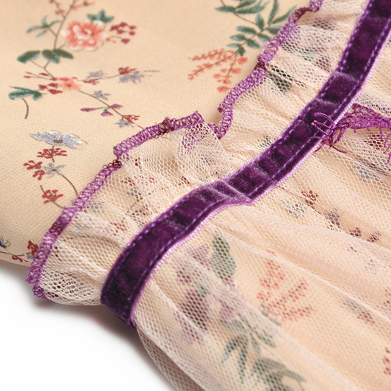 Gedivoen Summer Fashion Vintage Dress Women Lace up Mesh Butterfly Sleeve Floral Print Elegant Knee Length Party Dresses
Gedivoen Summer Fashion Vintage Dress Women Lace up Mesh Butterfly Sleeve Floral Print Elegant Knee Length Party Dresses