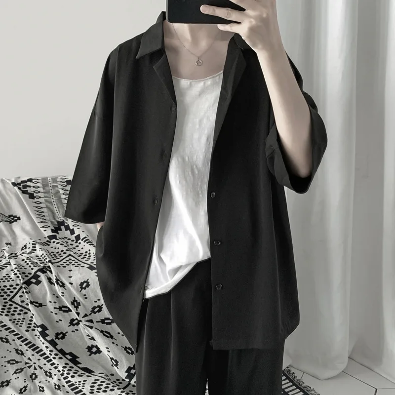 Summer Korean Dress Shirt Men's Fashion Solid Color Business Casual Shirt Men Streetwear Wild Loose Short Sleeve Shirt Men S-2XL
Summer Korean Dress Shirt Men's Fashion Solid Color Business Casual Shirt Men Streetwear Wild Loose Short Sleeve Shirt Men S-2XL