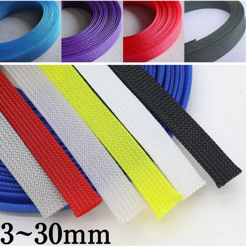 1M 2 4 6 8 10 12 14 16 18 20 25 30 40 mm High Density PET Braided Expandable Sleeve Wire Wrap Insulated Nylon Protector Sheath
1M 2 4 6 8 10 12 14 16 18 20 25 30 40 mm High Density PET Braided Expandable Sleeve Wire Wrap Insulated Nylon Protector Sheath