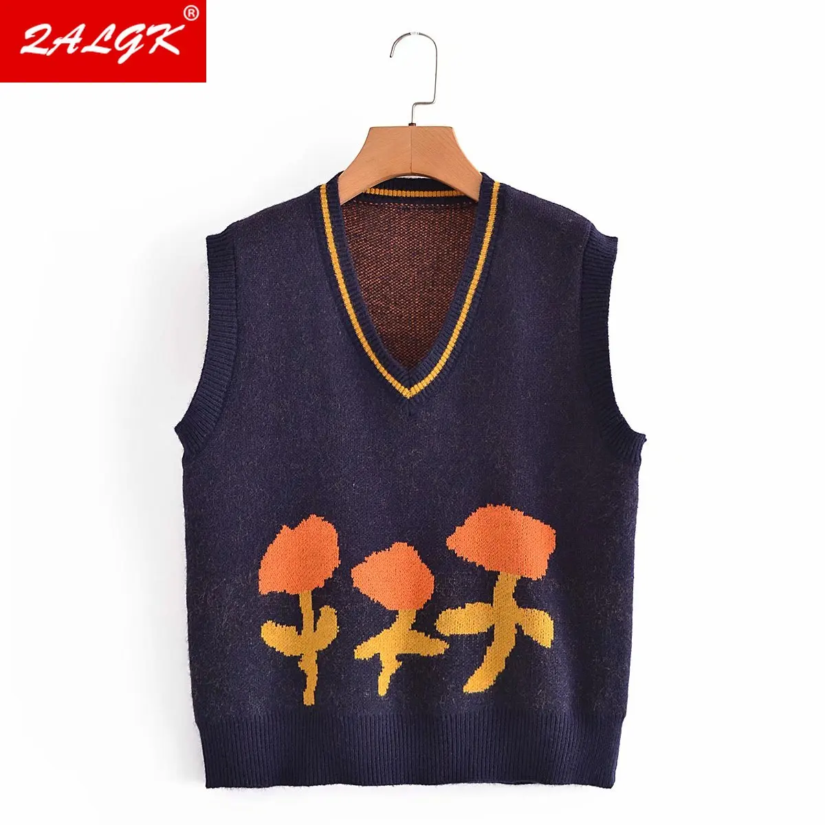Women's Sweater Knitwear 2021 Autumn and Winter New College Style Flower Print V-neck Pullover Loose Waistcoat Bottoming Shirt
Women's Sweater Knitwear 2021 Autumn and Winter New College Style Flower Print V-neck Pullover Loose Waistcoat Bottoming Shirt
