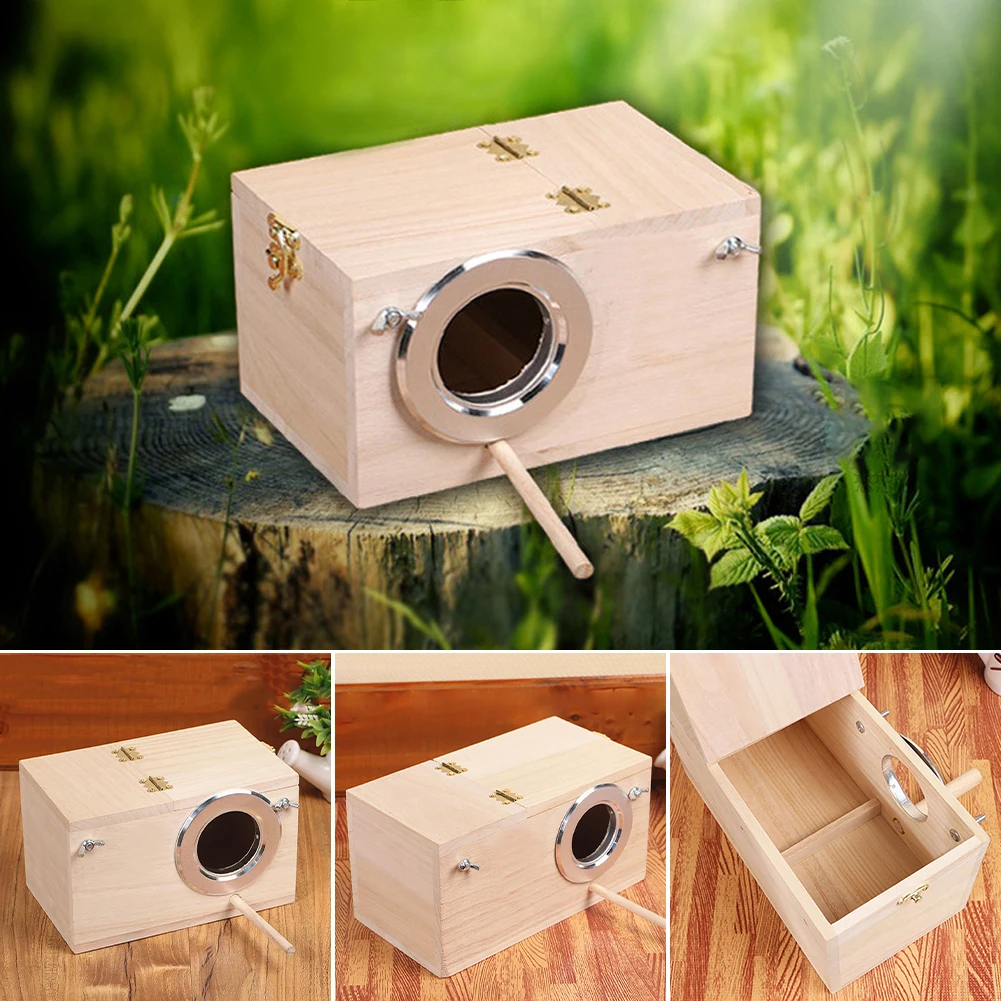 Wooden Bird Coop Wood Bird Breeding Box Bird House Nest Parrot Breeding Decorative Cages Pet Accessories Home Balcony Decor
Wooden Bird Coop Wood Bird Breeding Box Bird House Nest Parrot Breeding Decorative Cages Pet Accessories Home Balcony Decor