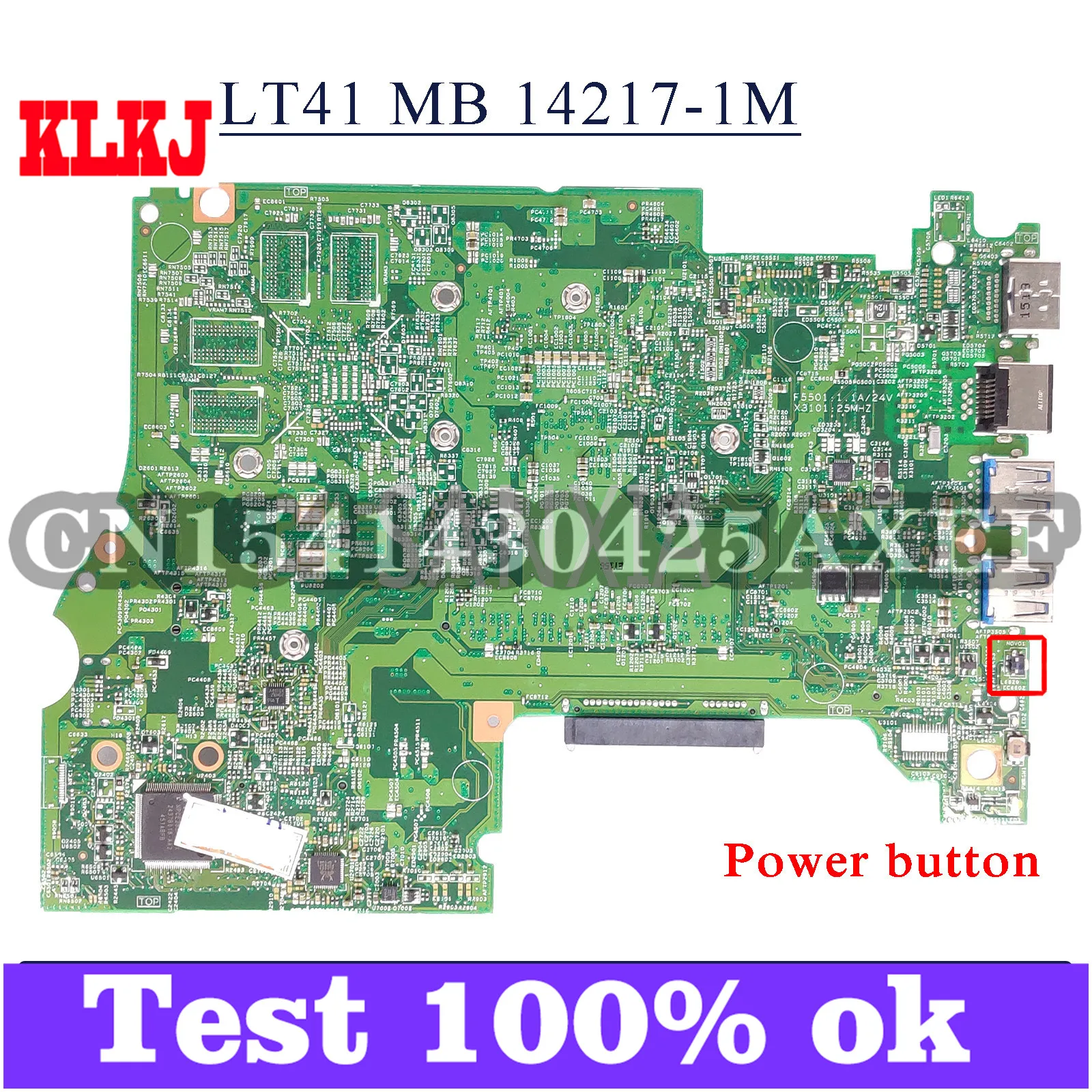 KLKJ LT41 MB 14217-1M Laotop Motherboard For Lenovo YOGA 500-14IBD FLEX3-1470 (14 inch) Original Mainboard I3-5005U/4030U GM 
KLKJ LT41 MB 14217-1M Laotop Motherboard For Lenovo YOGA 500-14IBD FLEX3-1470 (14 inch) Original Mainboard I3-5005U/4030U GM