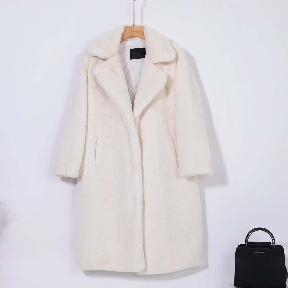 New Women Winter Warm Faux Fur Coat Thick Women Long Coat Turn Down Collar Women Warm Coat With Belt Casaco Feminino 2021
New Women Winter Warm Faux Fur Coat Thick Women Long Coat Turn Down Collar Women Warm Coat With Belt Casaco Feminino 2021