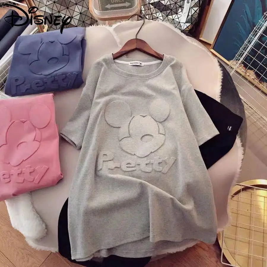 Disney Ladies Summer Comfortable Cotton Loose T-shirt Fashion Cartoon Letter Printing Round Neck Casual Bottoming Shirt
Disney Ladies Summer Comfortable Cotton Loose T-shirt Fashion Cartoon Letter Printing Round Neck Casual Bottoming Shirt