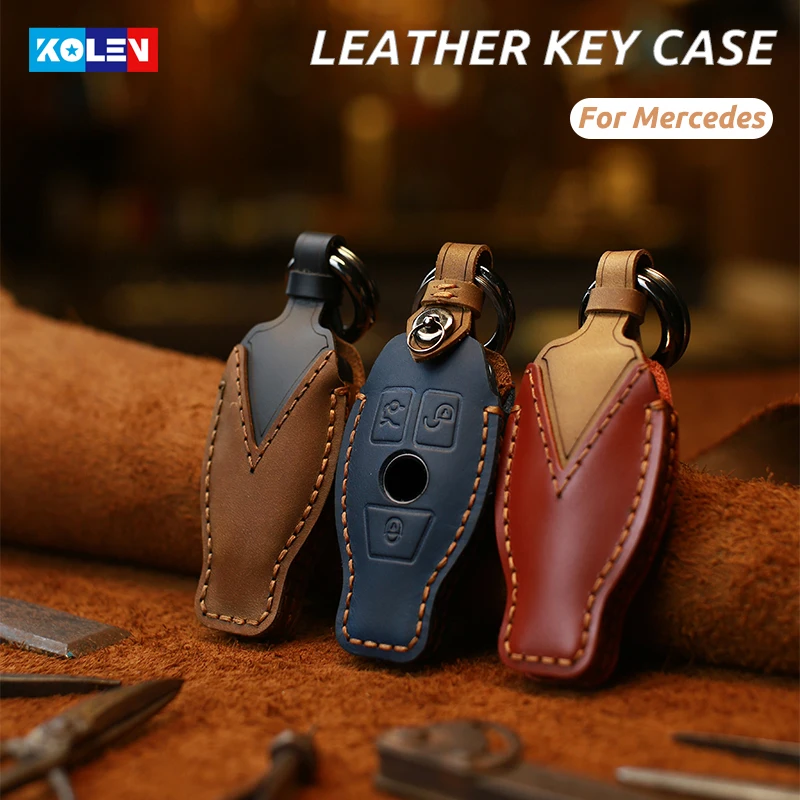 Genuine Leather Car Remote Key Case Cover Fob For Mercedes Benz E C Class W204 W212 W176 GLC CLA GLA Car Smart Key Accessories
Genuine Leather Car Remote Key Case Cover Fob For Mercedes Benz E C Class W204 W212 W176 GLC CLA GLA Car Smart Key Accessories