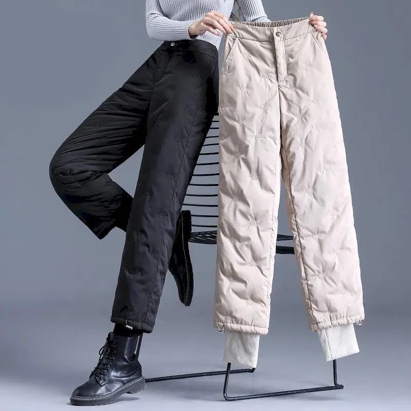 Down Pants Padded Women Pants Heart-shaped Embroidered Warm 2022 Winter Straight Loose High Waist Cotton Trousers Basic Bottoms
Down Pants Padded Women Pants Heart-shaped Embroidered Warm 2022 Winter Straight Loose High Waist Cotton Trousers Basic Bottoms