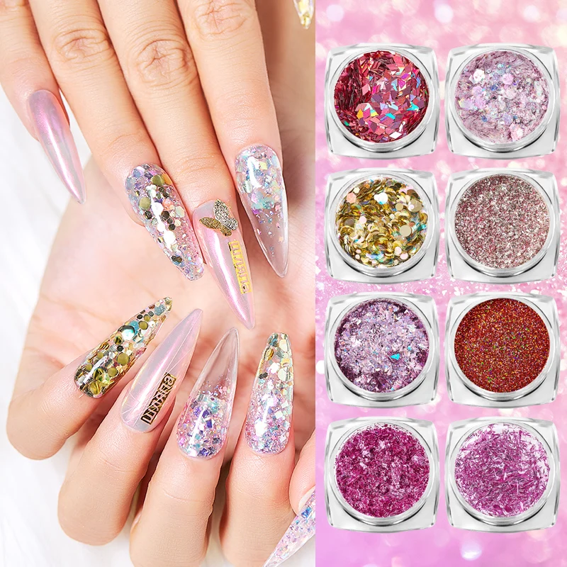 6/4/pcs Nail Glitter Rose Gold Colors Sandy Powder Shiny Luxury Sparkles Nail Art Sequins Pigment Flakes Dust 3D Decoration
6/4/pcs Nail Glitter Rose Gold Colors Sandy Powder Shiny Luxury Sparkles Nail Art Sequins Pigment Flakes Dust 3D Decoration