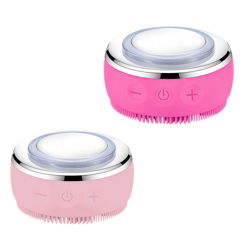 EMS Microcurrent LED Light Therapy Silicone Heating Face Cleanser Massage Facial Cleaning Brush Washing Brush
EMS Microcurrent LED Light Therapy Silicone Heating Face Cleanser Massage Facial Cleaning Brush Washing Brush