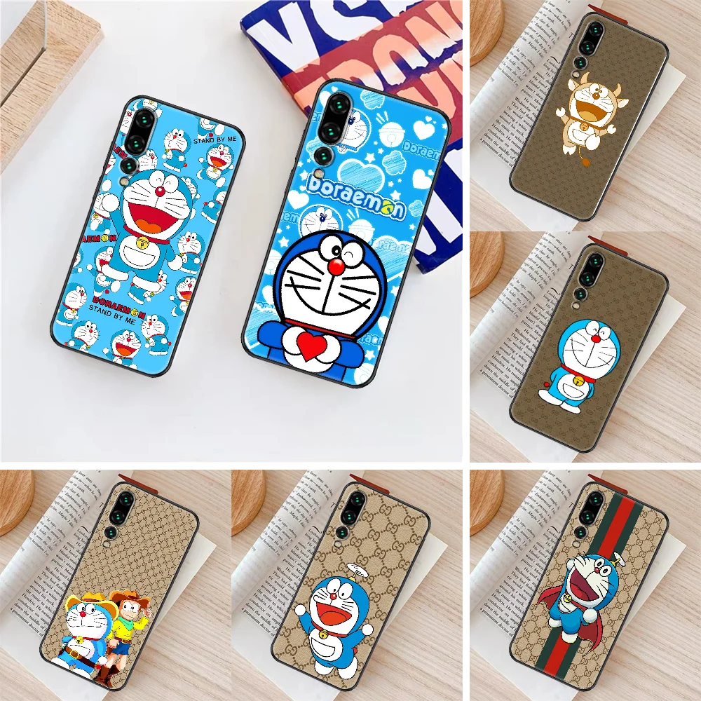 

Doraemon Brand GG Phone case For Huawei P Mate P10 P20 P30 P40 10 20 Smart Z Pro Lite 2019 black tpu funda soft prime 3D back