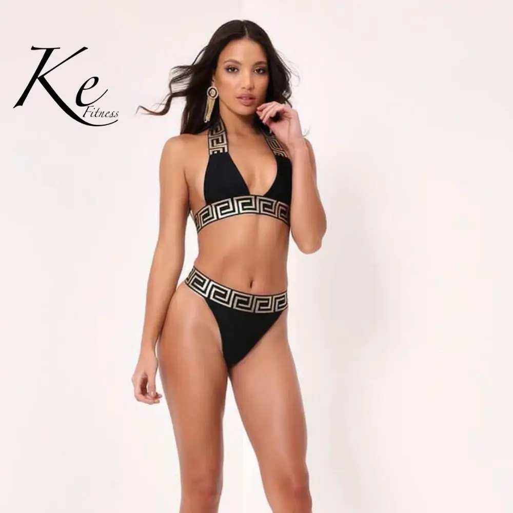 KE New 2020 hot sexy two piece printed bikini polyester without steel and pad high waist women's swim suit bikini swimsuit
KE New 2020 hot sexy two piece printed bikini polyester without steel and pad high waist women's swim suit bikini swimsuit