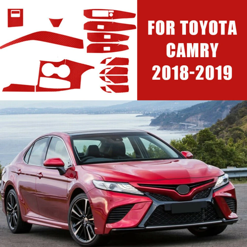 Carbon Fiber Car Interior Decor Kits Trim Sticker Fit for Toyota Camry 2018-2020 Red
Carbon Fiber Car Interior Decor Kits Trim Sticker Fit for Toyota Camry 2018-2020 Red