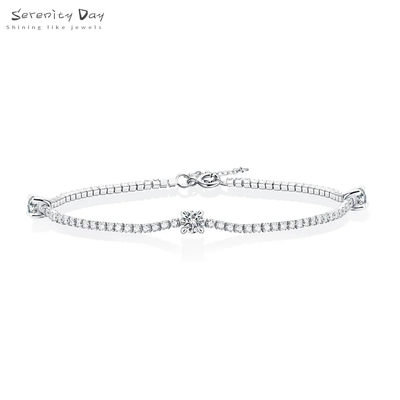 Serenity Day Real S925 Silver 3 PCS 0.3CT Moissanite Bracelet With GRA Certification Women Wedding Engagement Bangle Jewelry
Serenity Day Real S925 Silver 3 PCS 0.3CT Moissanite Bracelet With GRA Certification Women Wedding Engagement Bangle Jewelry