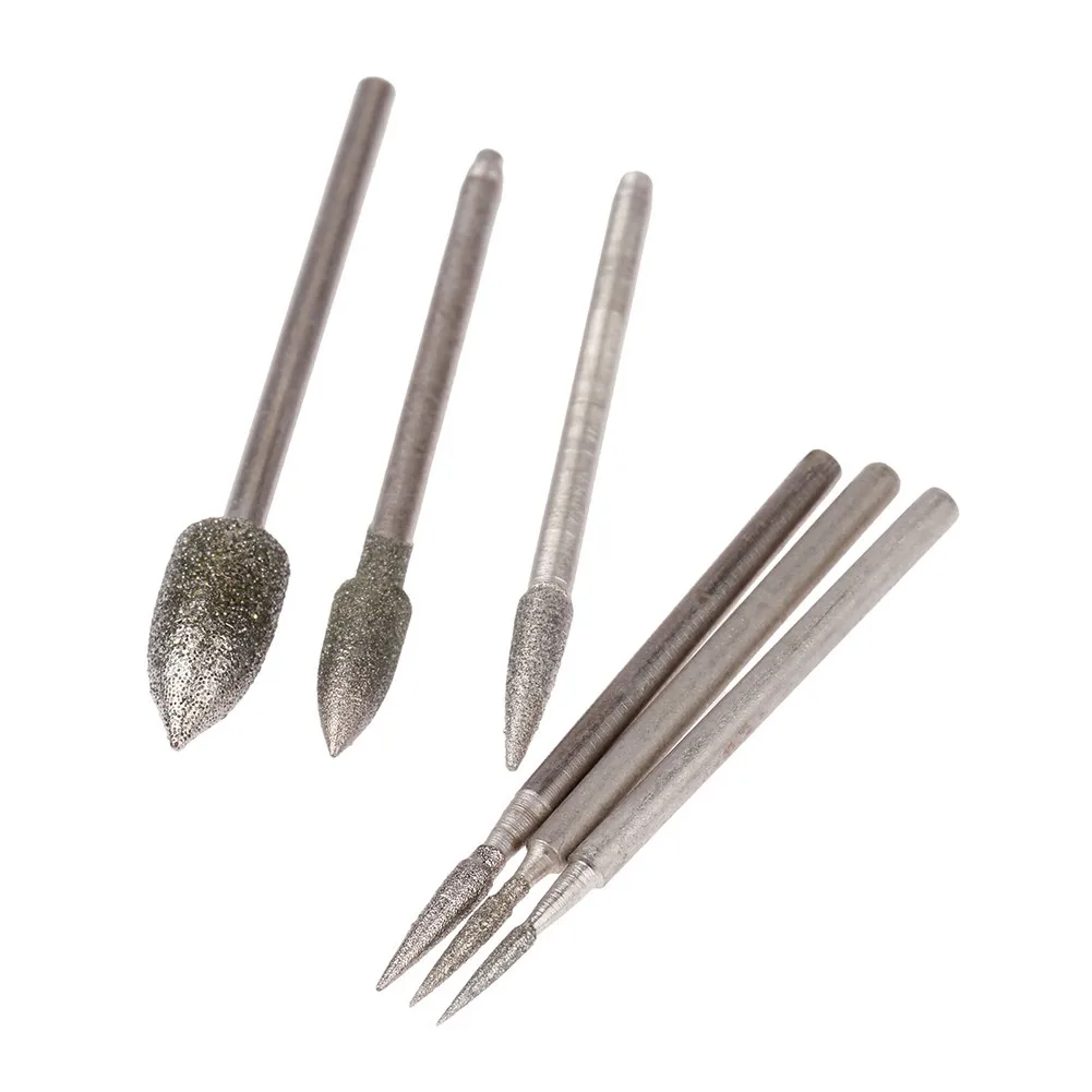 Rotary Tools Diamond Grinding Head 2.35mm Shank 6 Pcs Electroplating Diamond Polished Needle For Polishing Crafts
Rotary Tools Diamond Grinding Head 2.35mm Shank 6 Pcs Electroplating Diamond Polished Needle For Polishing Crafts
