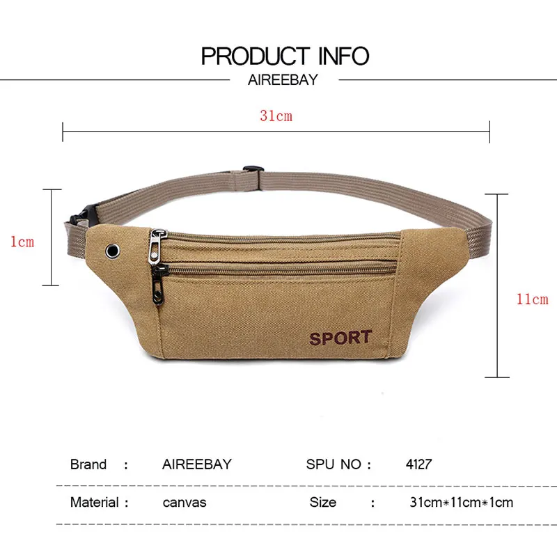 Men Casual Durable Fanny Waist Pack Male Waist Bags Belt Canvas New Hip Bum Military Bag Pouch Three Zipper Pocket
Men Casual Durable Fanny Waist Pack Male Waist Bags Belt Canvas New Hip Bum Military Bag Pouch Three Zipper Pocket