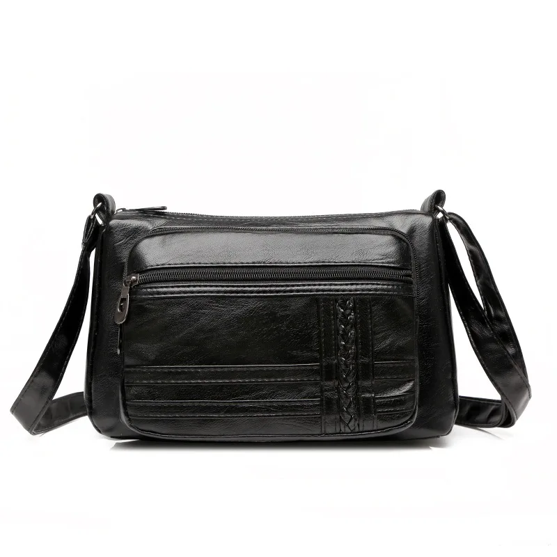 Fashion Middle-aged Women's Washed Soft Leather Bag Shoulder/Crossbody Bag
Fashion Middle-aged Women's Washed Soft Leather Bag Shoulder/Crossbody Bag