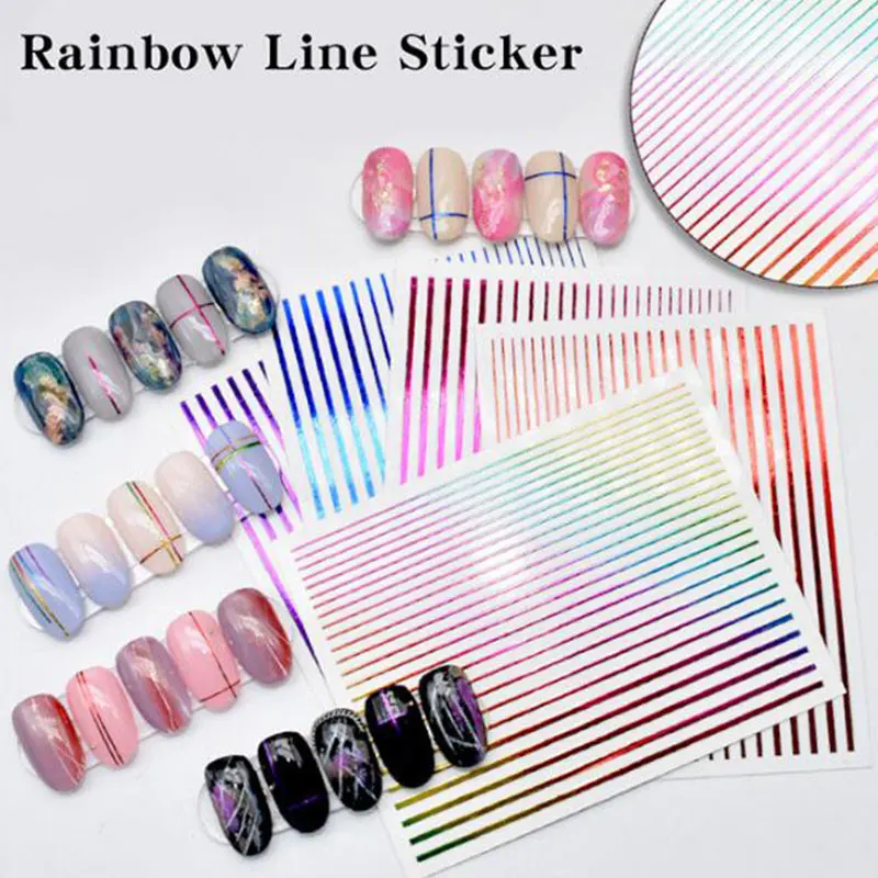 Manicure Beauty Nail Foil 3D Nail Stickers Nail Decoration Neon Curve DIY Art Laser Striping Lines Tape Sticker Acrylic
Manicure Beauty Nail Foil 3D Nail Stickers Nail Decoration Neon Curve DIY Art Laser Striping Lines Tape Sticker Acrylic