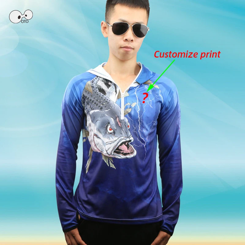 Customize Men's Printed Outdoor Anti UV Fishing Jacket long Sleeve Breathable Shirts Quick Dry Coat Hooded Fishing Wear Clothing
Customize Men's Printed Outdoor Anti UV Fishing Jacket long Sleeve Breathable Shirts Quick Dry Coat Hooded Fishing Wear Clothing